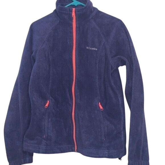 Columbia Womens Medium Purple Full-Zip Fleece Jacket - Picture 1 of 11